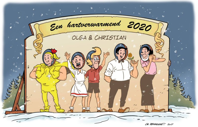 Nieuwjaarskaart 2020 van Christian Verhaeghe