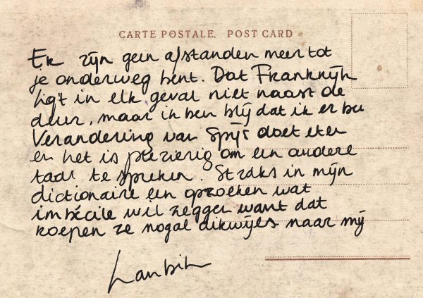 4e Postkaart van Lambik