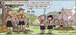 Suske en Wiske op kamp met scouts