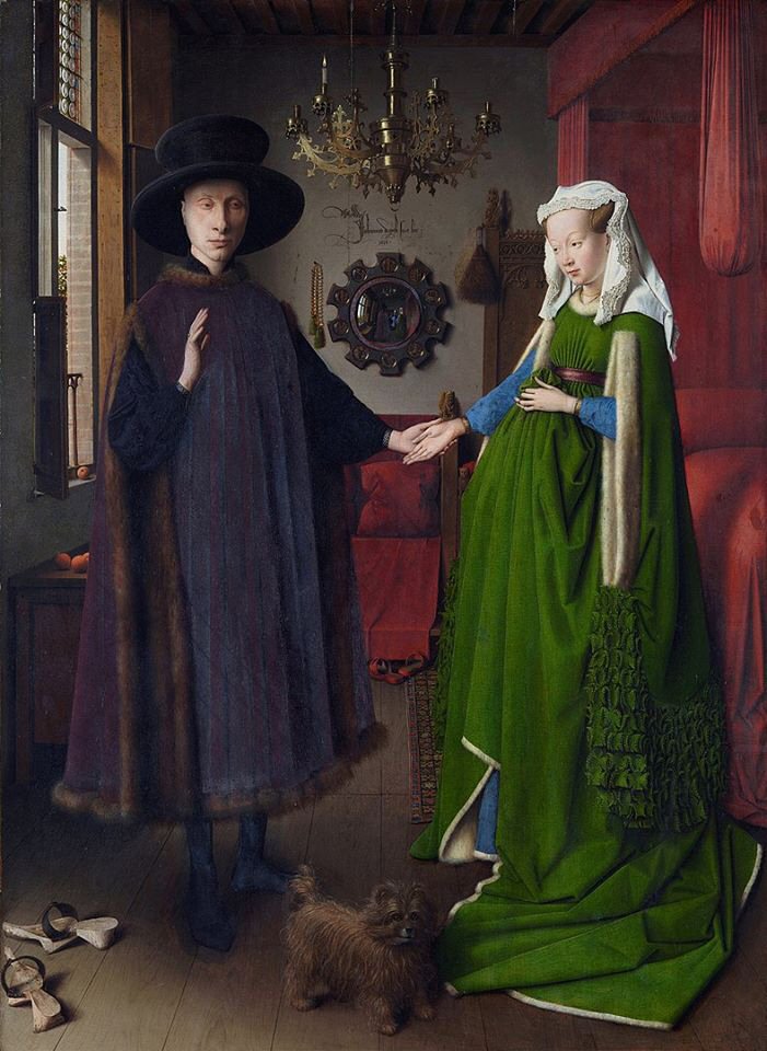 Het portret van Giovanni Arnolfi en zijn vrouw