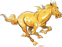 Schets van het gouden paard