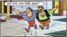 Jerom en Kemal dansen de Sirtaki