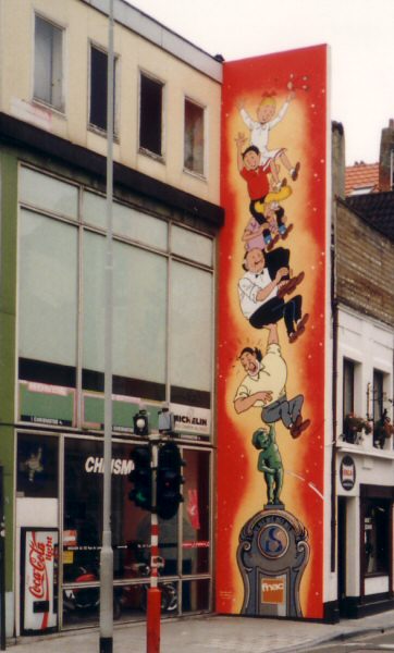 Muurschildering in Brussel
