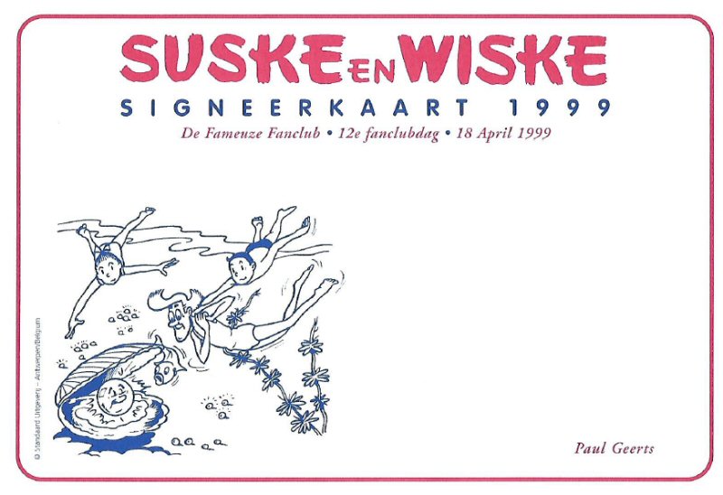 Signeerkaart 1999