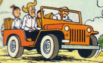 De jeep in de strip