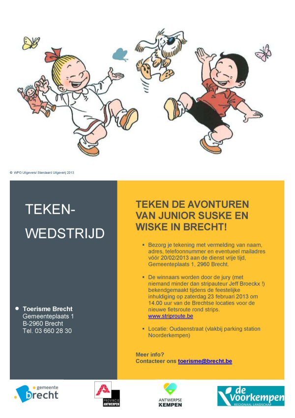 Tekenwedstrijd Junior Suske en Wiske