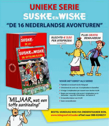 Suske en Wiske album-uitgaven voor De Telegraaf