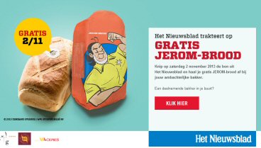 Spaarkaart Jerom-brood bij Het Nieuwsblad