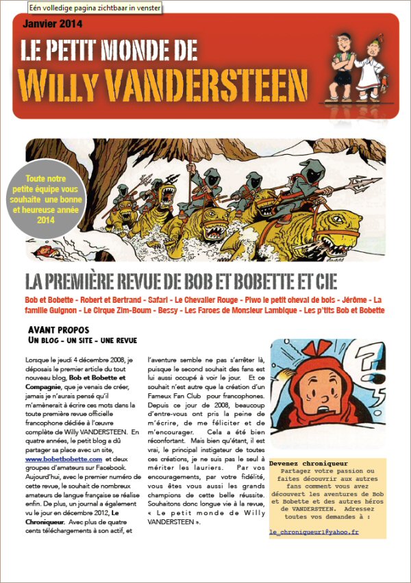 Voorwoord van Le petit Monde de Willy Vandersteen, no. 1