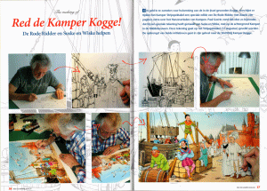 Paul Geerts tekent voor de Kamper Kogge