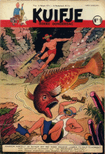 Cover van Kuifje met scene uit 'De bronzen sleutel'
